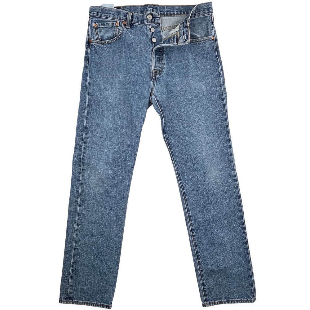 Levi's 501 '93 Straight Leg Jeans 32x32 (32x30) Button Fly Grain Fading Blue